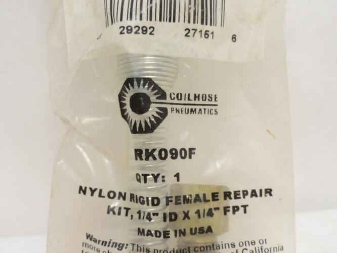 Coilhose Pneumatics RK090F; Nylon Rigid Repair Kit