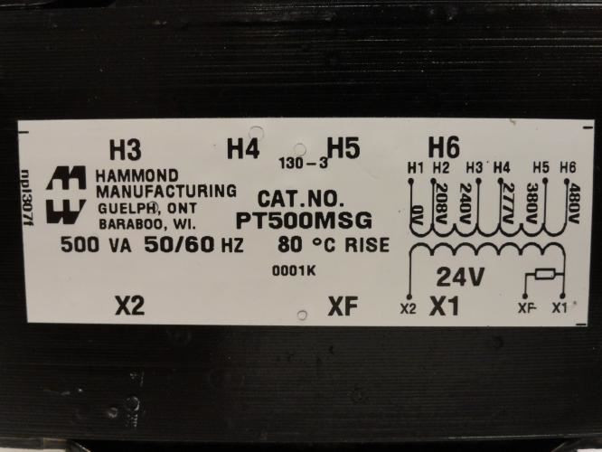 Hammond PT500MSG; Control Transformer; 500vA; 20.9 Amp