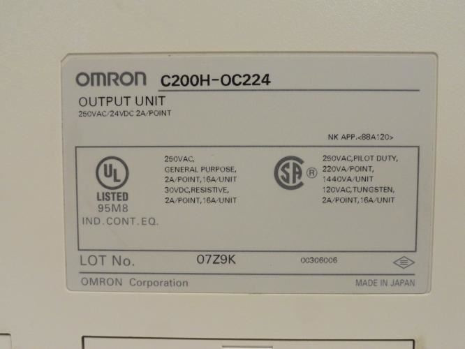 Omron C200H-OC224; Output Module; 250VAC; 2A; 16-Point