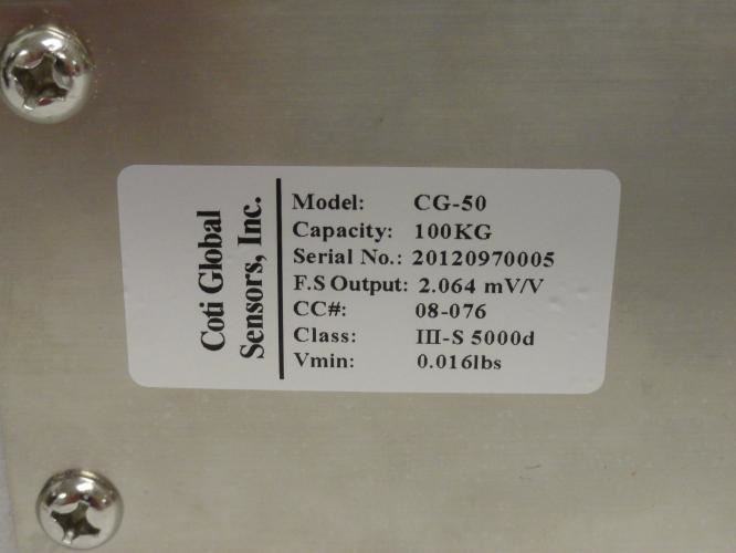 CotiGlobal CG-50; Single Point Load Cell; 1000Kg Capacity