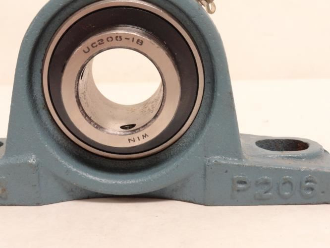 WIN UCP206-18; Pillow Block Bearing; 1-1/8"ID; 2-Bolt Mount