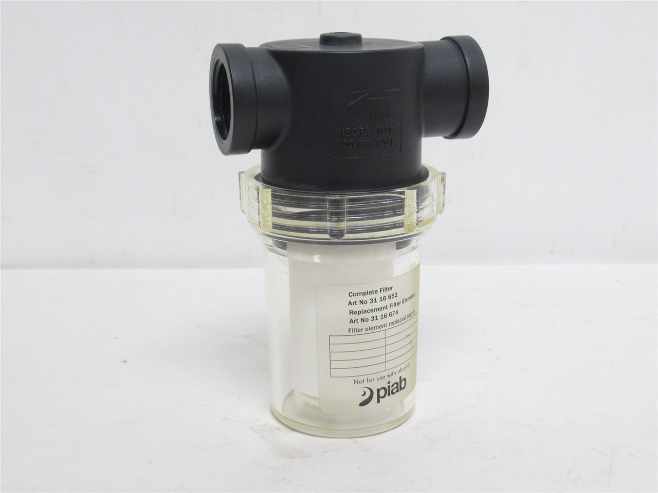 Piab 31 16 652; Vacuum Filter Assembly; G3/4" Port; 150PSI