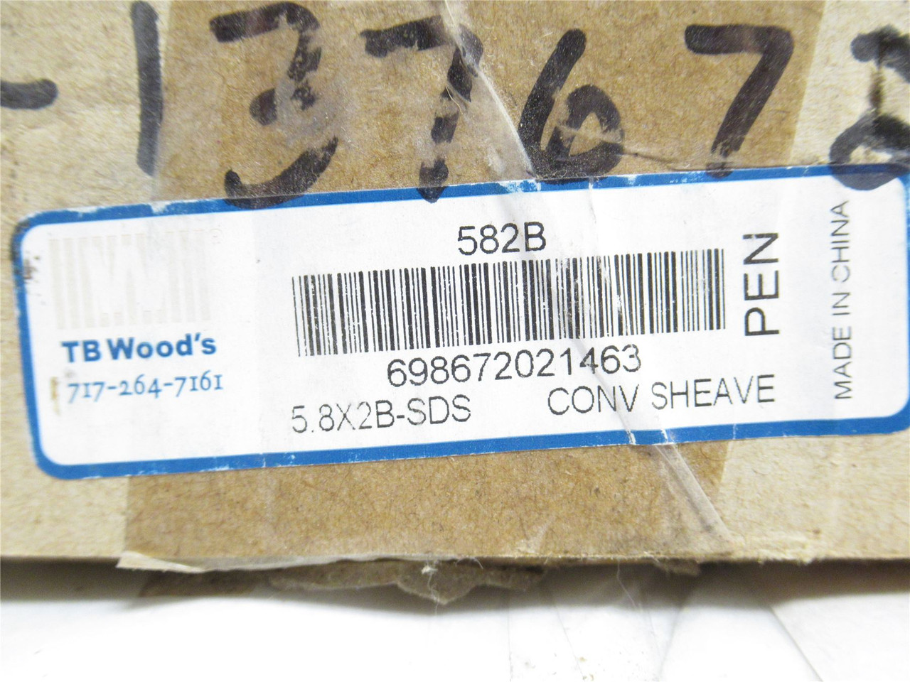 TB Woods 582B; Bushed V-Belt Pulley; 2Gr; 6.15"OD