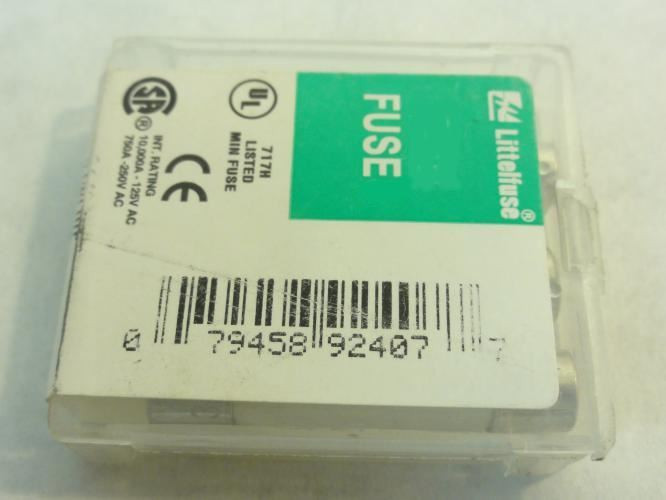 Littelfuse 0314010.VXP; Lot-3 Fuses; 0.1A; 250V