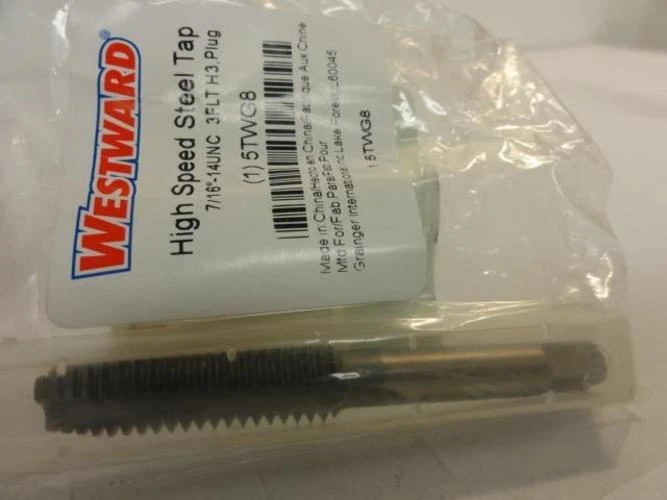 Westward 5TWG8; Spiral Point Tap; 7/16-14; 3 Flute; TiCN