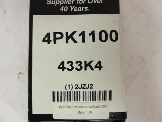 Bando 4PK1100; Serpentine Belt 433K4; 4-ribs 43.3"L; 2JZJ2