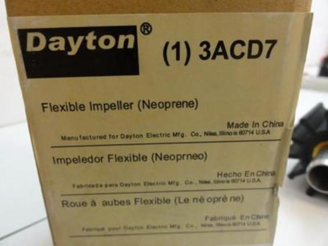Dayton  3ACD7; Impeller; Neoprene; 3-9/16" L