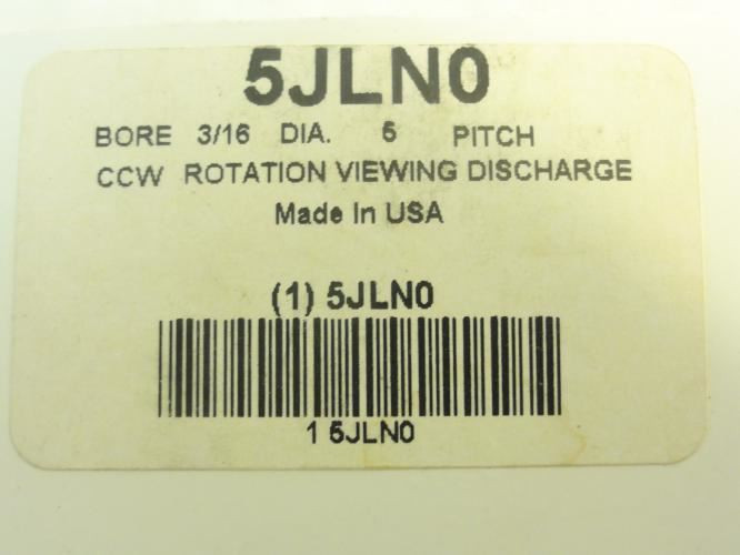 Dayton 5JLN0; Lot-2 Propellers; 3/16"ID; 5" OD