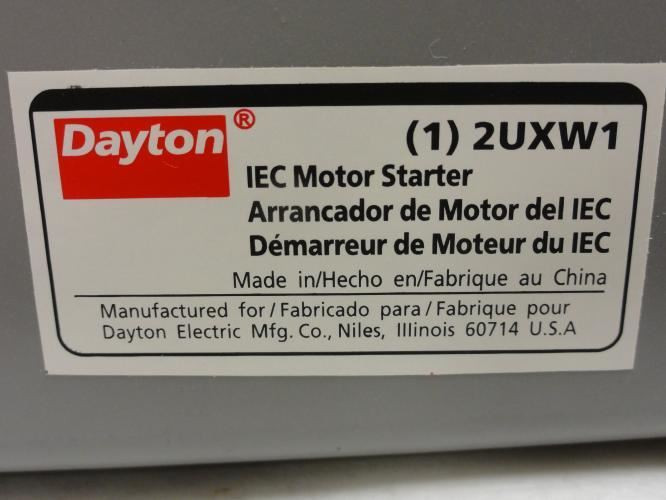 Dayton 2UXW1; Starter 25A; 3P; 600V Max; Coil: 24VAC
