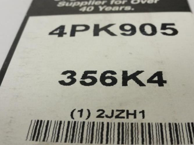 Bando 2JZH1; Serpentine Belt; 35.6" Long; Number 356K4