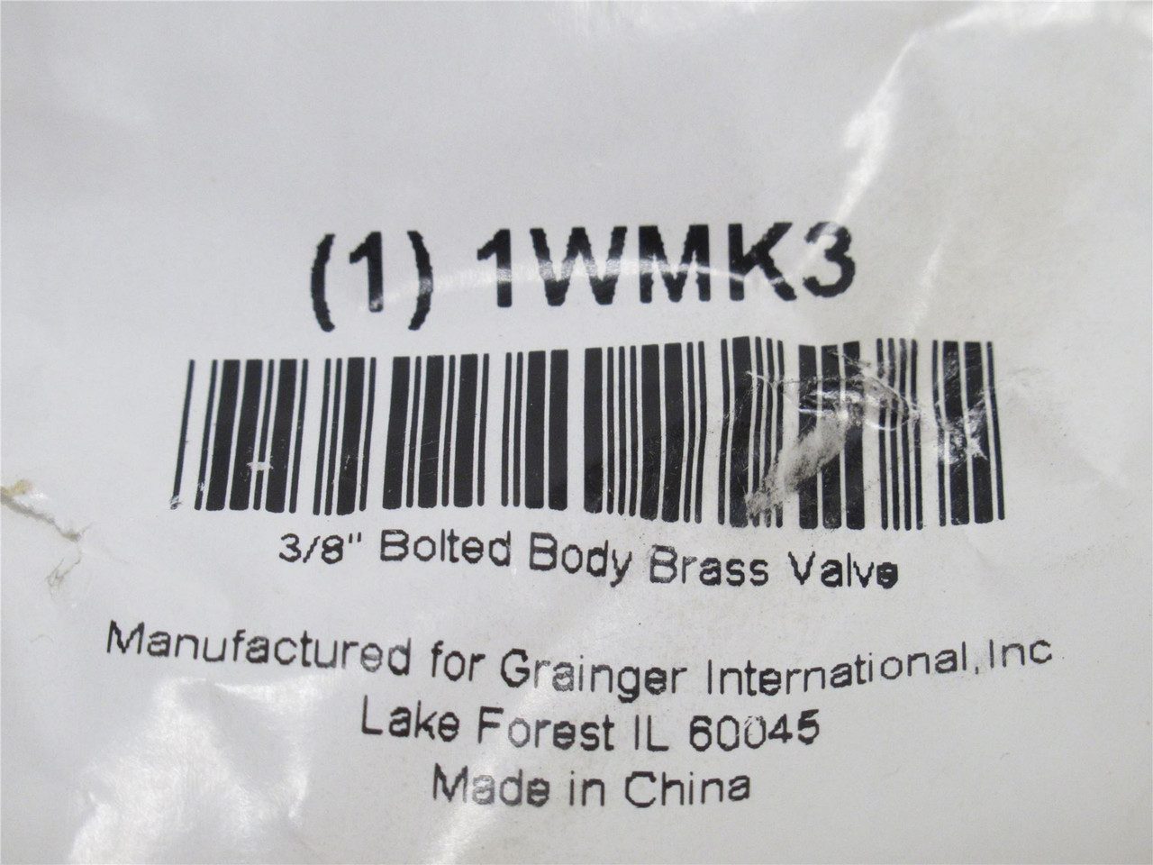 Industry-Std 1WMK3; Ball Valve; 3/8" Brass Body