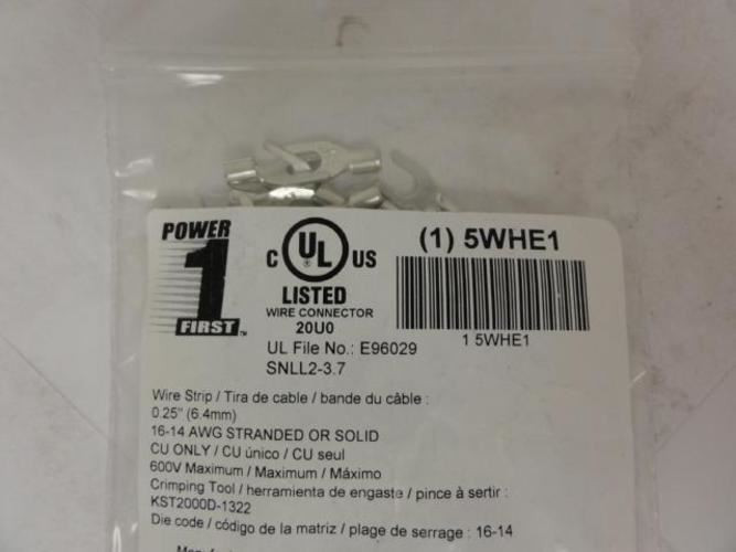 Power First 5WHE1; Fork Terminal; 16 to 14 AWG; PK100