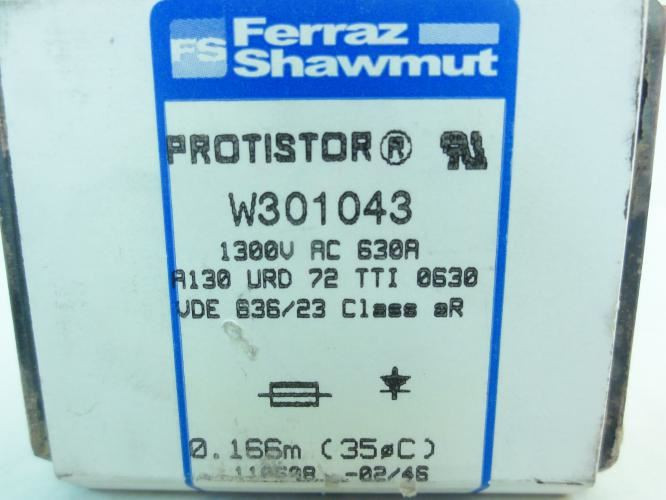 Ferraz W301043; Protistor Fuse; 630A; 1300VAC