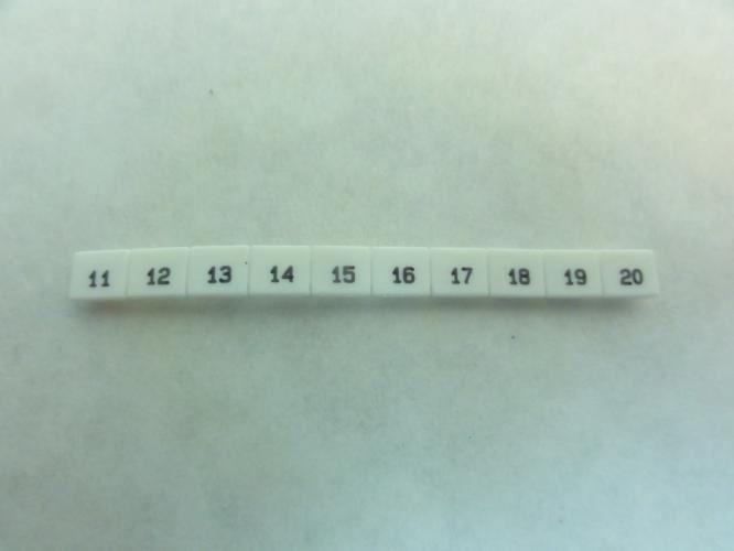 Altech MT2/H-11-20; Lot-5 Marking Tags; Nos 11-20