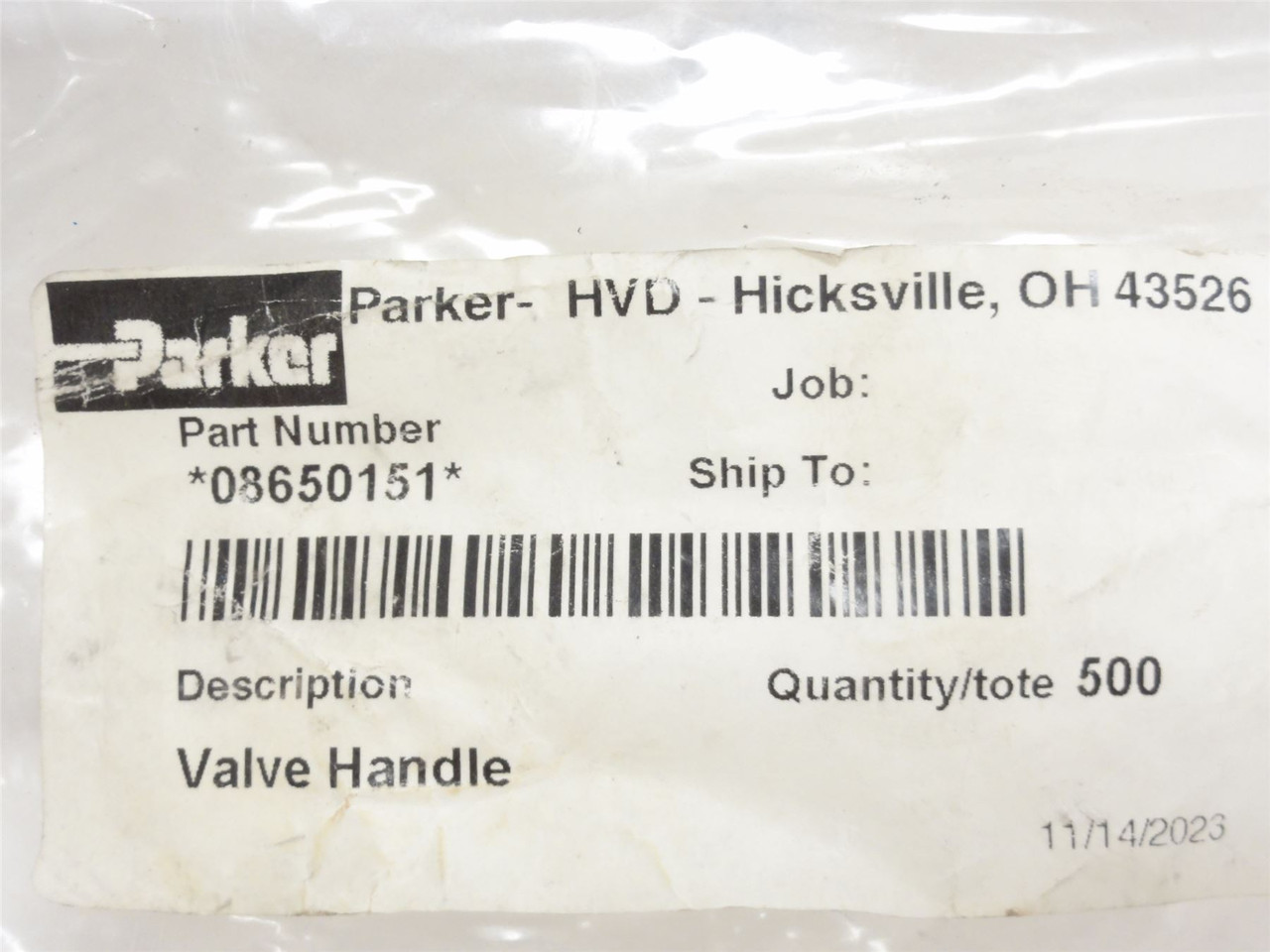 Parker 8650151; Directional Control Valve Vertical Handle