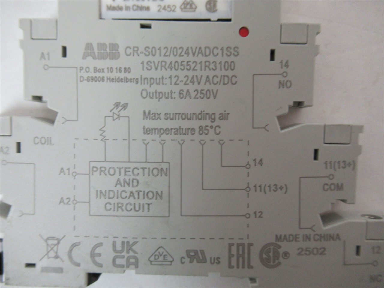ABB 1SVR405521R3100; Relay Socket and Relay 1SVR405501R3010