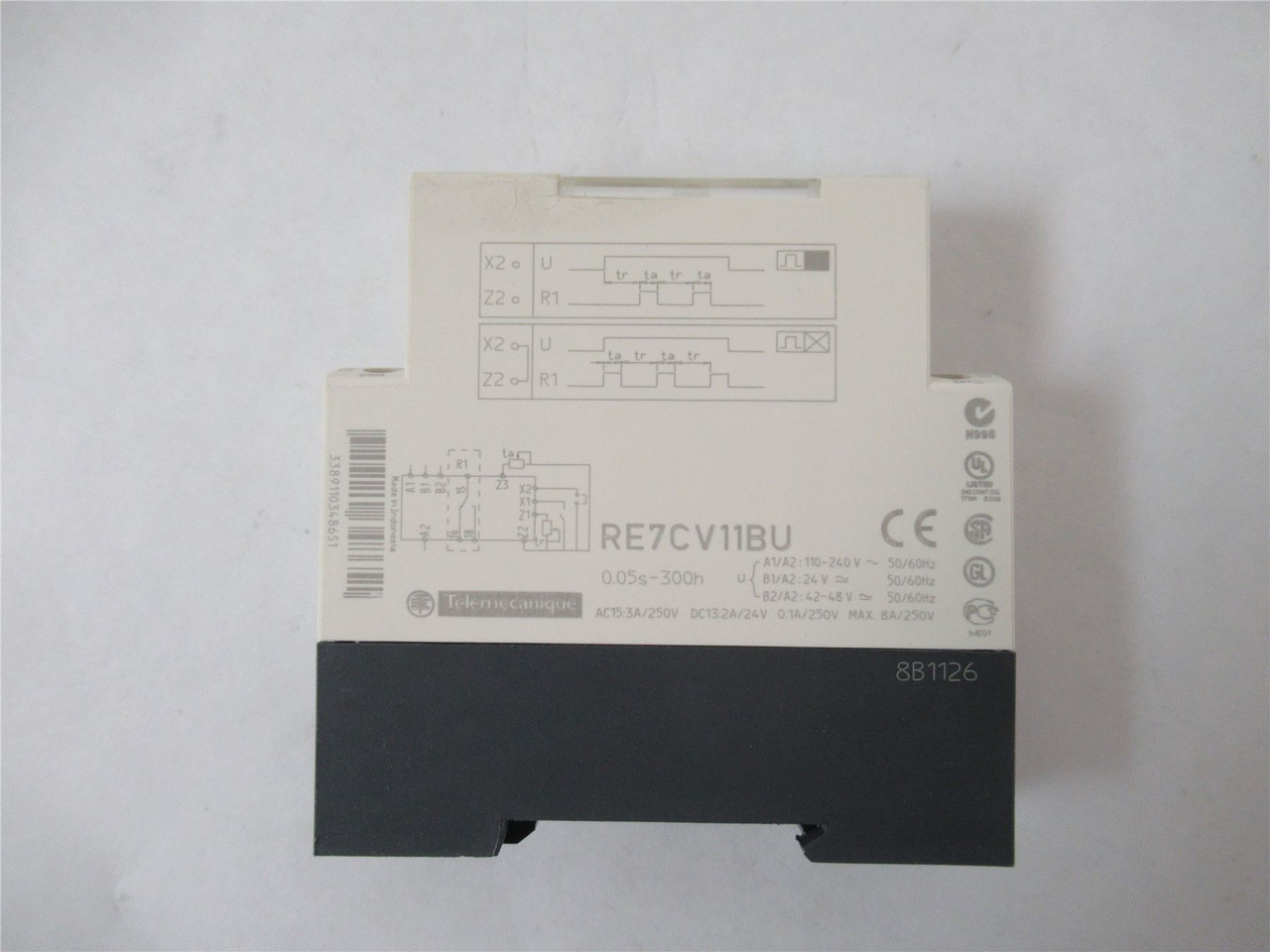 Schneider RE7CV11BU; Timer Relay Flashing110-240VAC 24VAC/DC