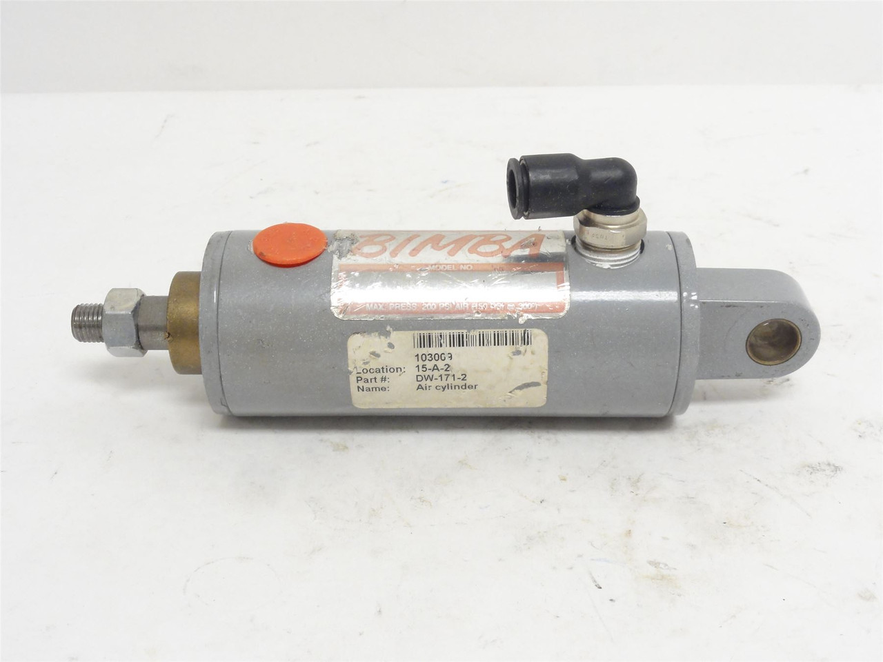 Bimba DW-171-2; Air Cylinder; 1-1/2"ID x 1" Stroke
