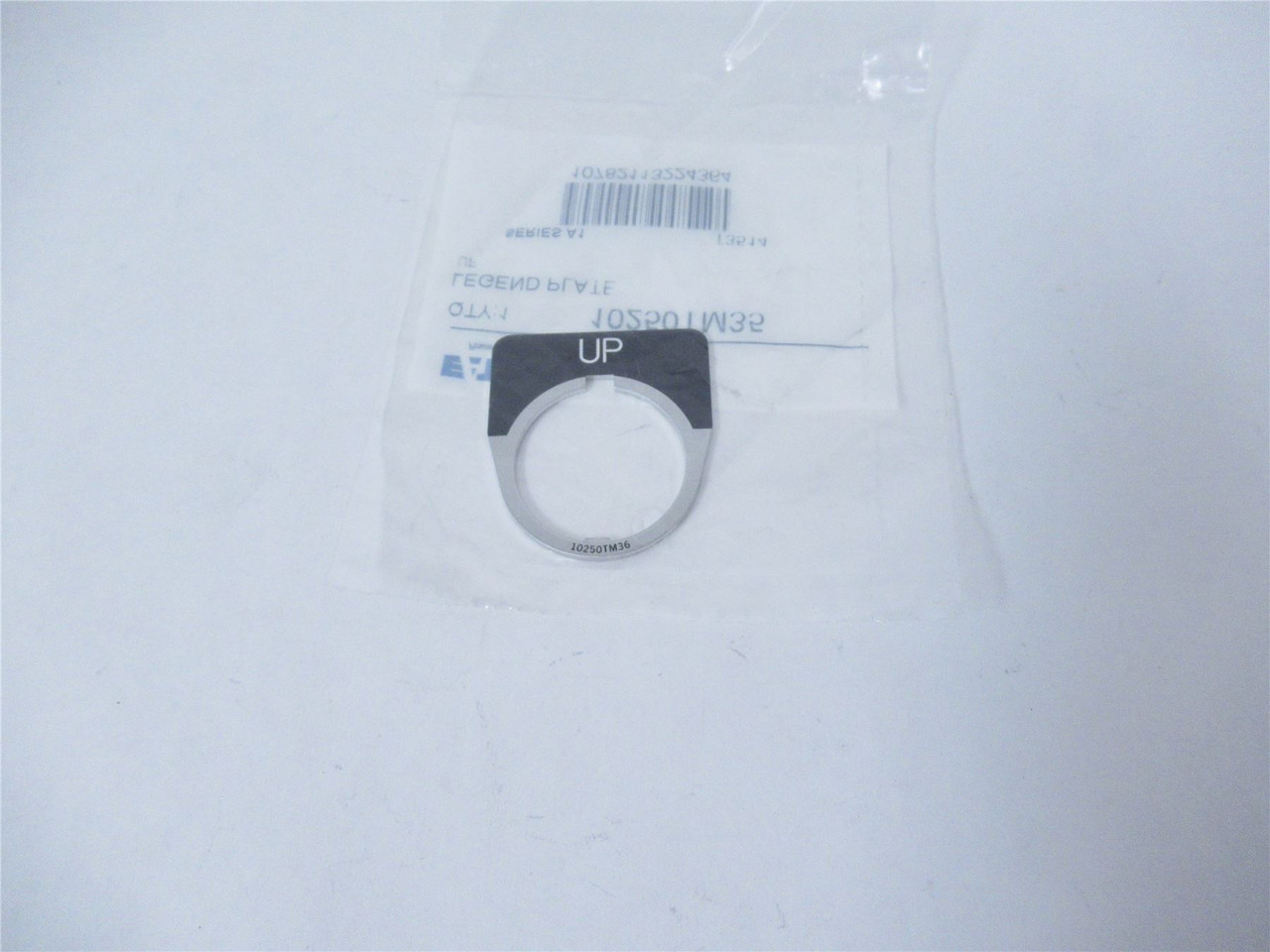 Eaton 10250TM35; Pushbutton Legend Plate "UP" 1.75"H x 1.75"W
