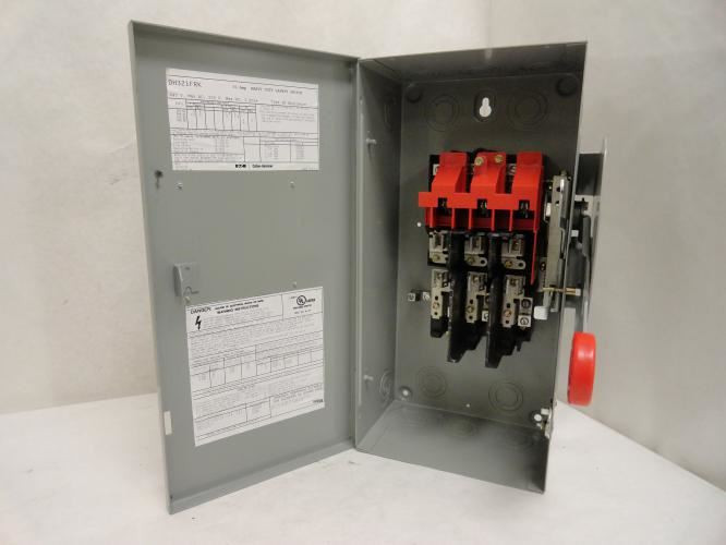 Eaton DH321FRK; Safety Switch; 30A; 3P; 240VAC/250VDC; NEMA 3R