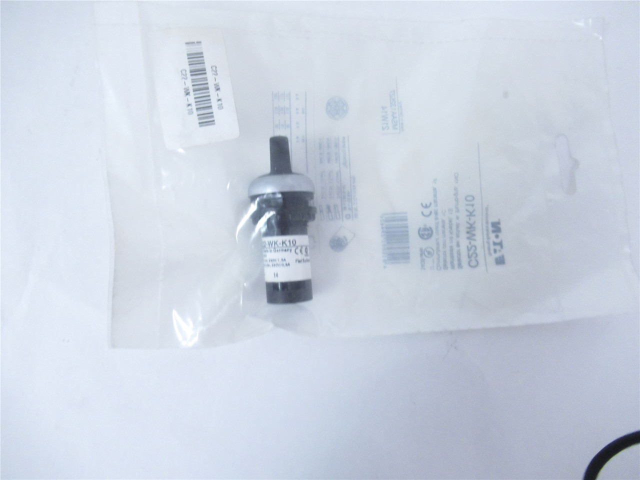 Eaton C22-WK-K10; Pushbutton Selector Switch- Non Illuminated