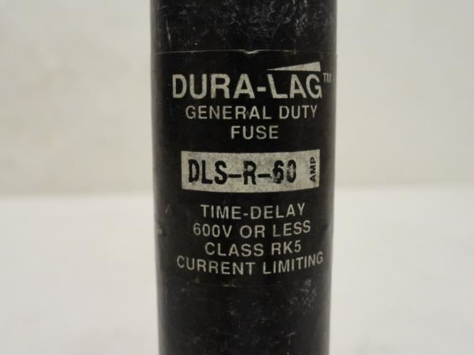 Cooper-Bussmann DLS-R-60; Dura-Lag Time Delay Fuse; 60A; 600VAC