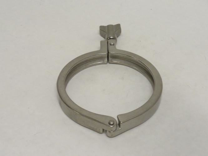 MFG- 13MHHM400SN; Pipe Clamp SS-304; W/Serrated Wing Nut; 4"ID