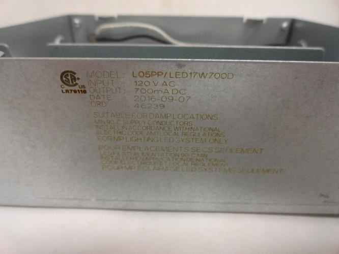 Philips LO5PP/LED17W700D; Power Output LED Driver; 120VAC