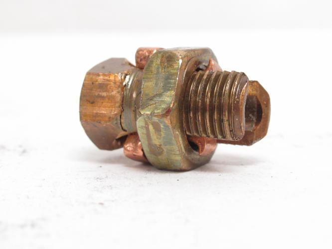 T&B 4H; Lot-2 Bronze Alloy Split-Bolt Connectors; 8 AWG Solid