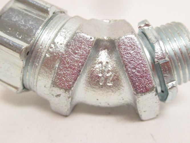 T&B 5342-HT; Liquid Tight Hi-Temp Connector; 45Deg; Size: 1/2