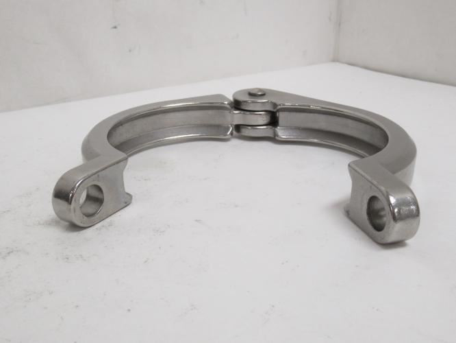 MFG- DX13ILB400; Single Bolt Clamp; SS-304 Missing Bolt; 4"