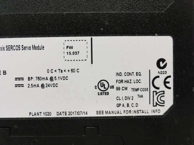 Allen-Bradley 1756-M08SE; Interface Module; 2.5mA; 24VDC