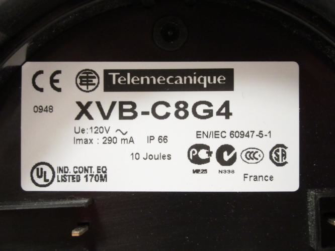 Telemecanique XVB-C8G4; Red Strobe Unit; 120V; 290mA; Red
