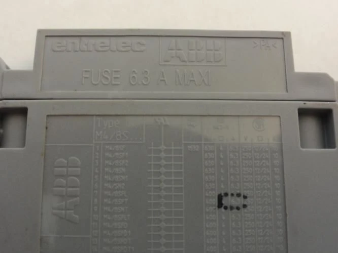 ABB M4/8S; Terminal Block; 6.3A