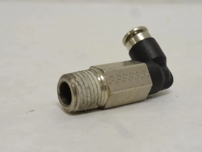 Parker W369PLPX-4-4; Air Elbow; Long; 90Deg; 1/4" PTC x 1/4 NPT