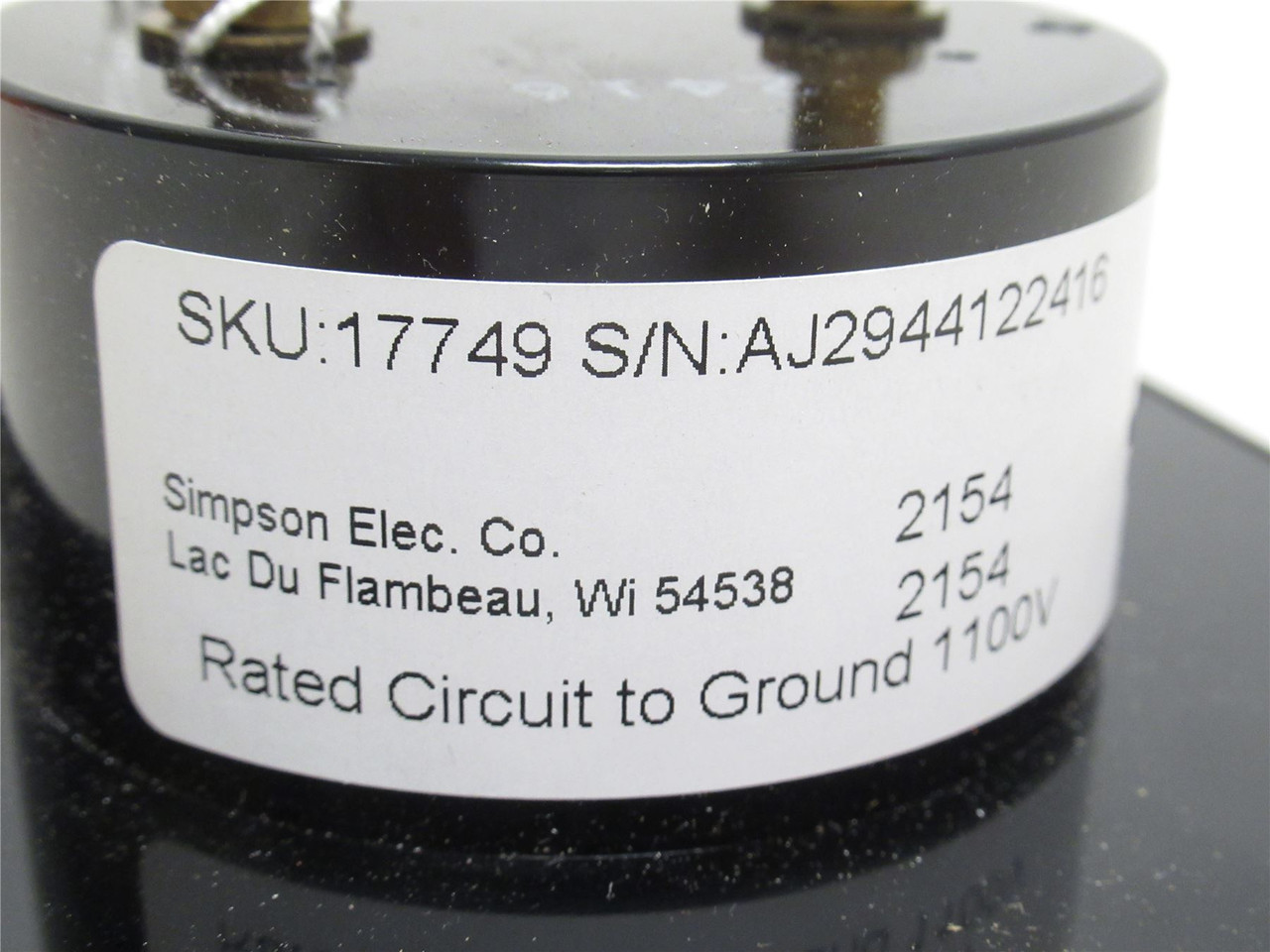 Simpson 17749; Analog Panel Meter; AC Current; 0A to 50A