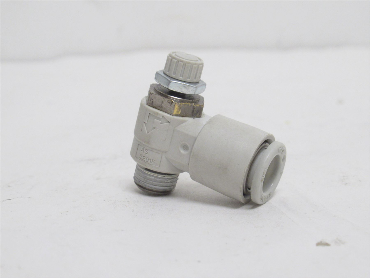 SMC AS2201F-01-08S; Flow Control Valve 90Deg; 5/16"PTC; 1/8NPT