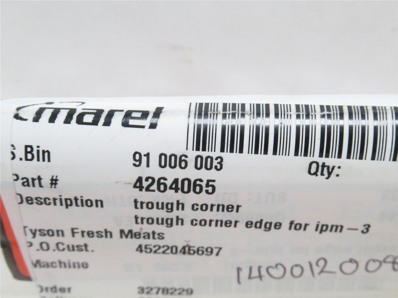 Marel 4264065; Knife Edge; SS; 11-1/2" Long