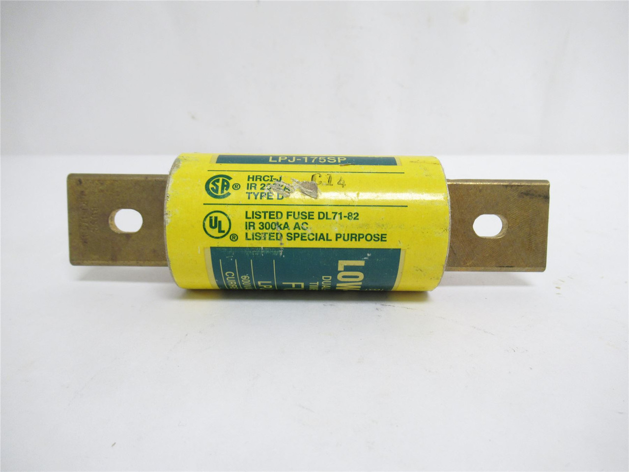 Bussmann LPJ-175SP; Dual Element Time Delay Fuse; 175A; 600VAC