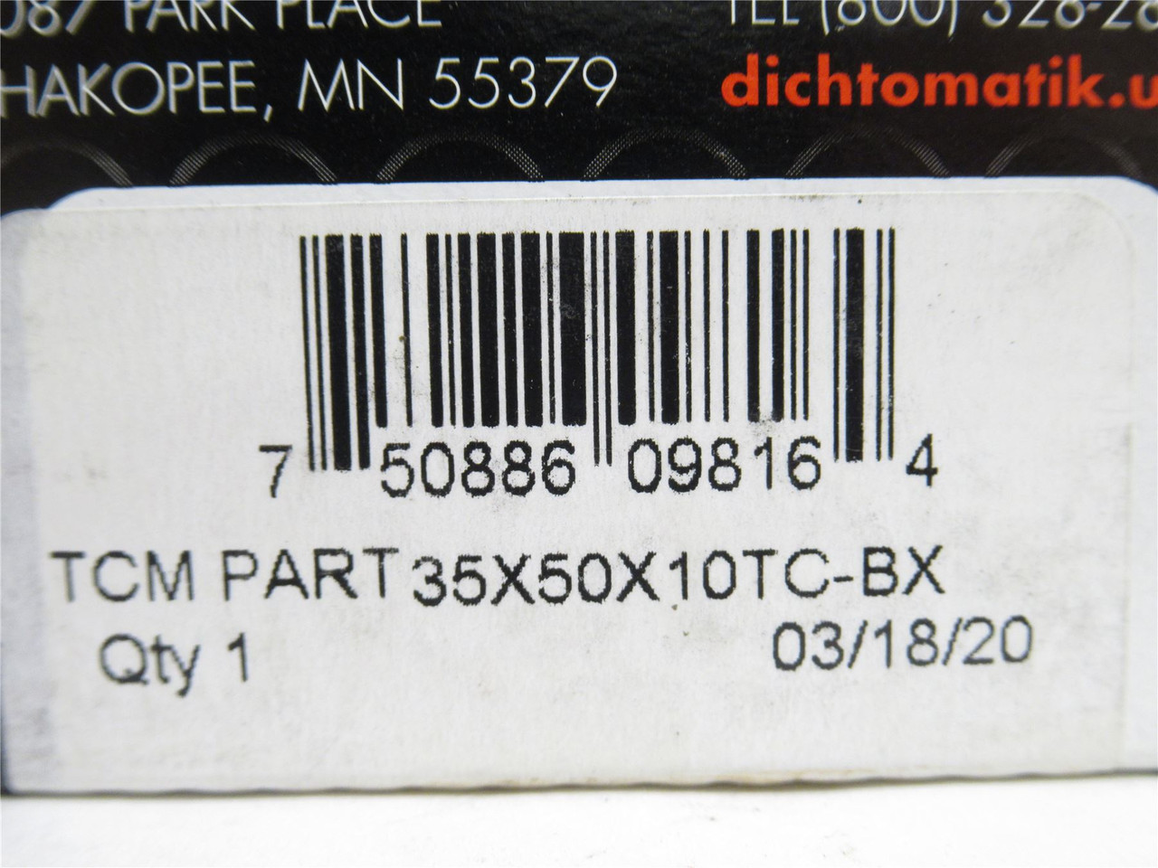 Dictomatik 35X50X10TC; Oil Seal; 35mmID x 50mmOD x 10mm Wide
