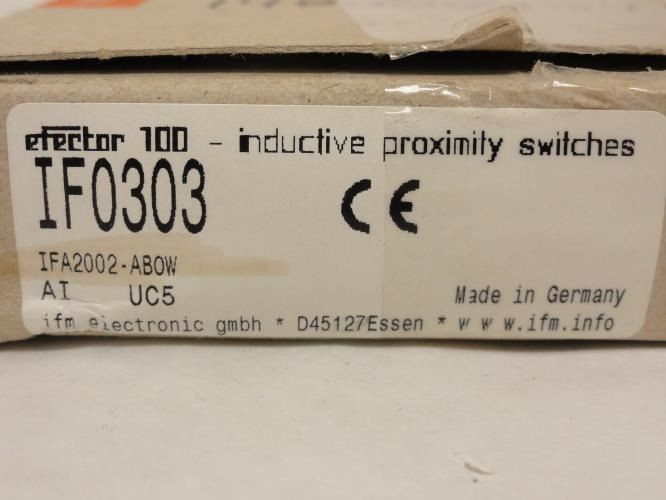 ifm IF0303; Inductive Sensor; 20-250VAC; NO HARDWARE