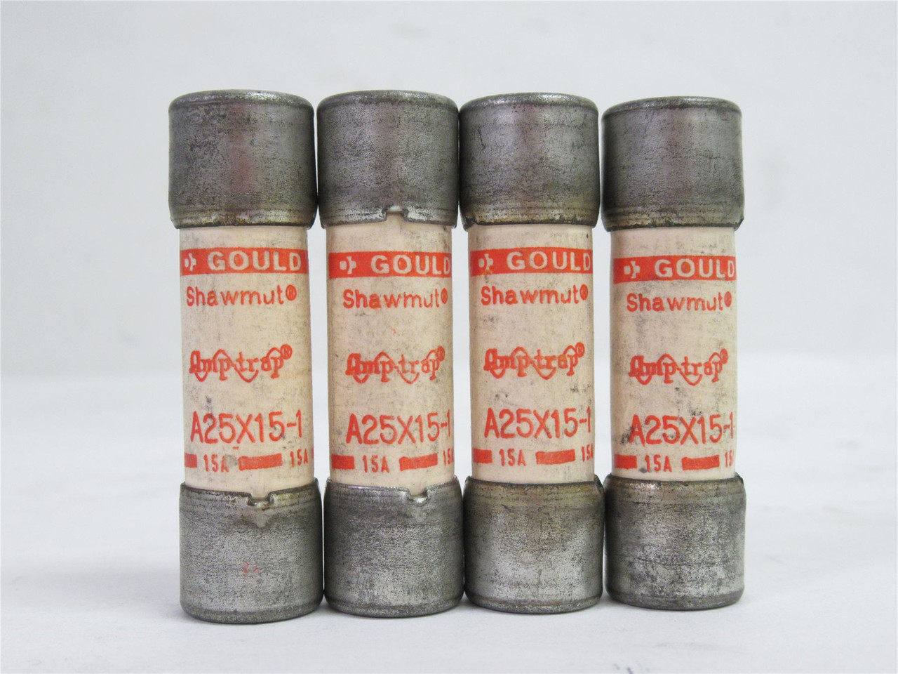 Gould A25X15-1; Lot-4 Ferraz Fuse; 15A; 300VAC