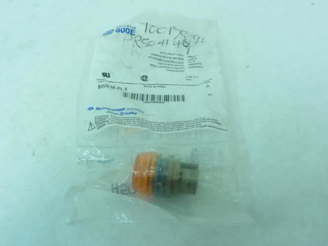 Allen-Bradley 800EM-PL5; Optic Pilot Light; Amber; 22.5MM