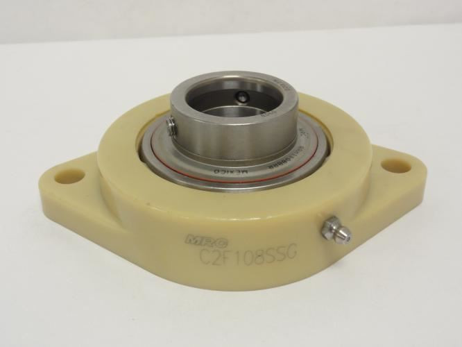 MRC C2F108SSG; Polymer Flange Bearing 1-1/2"ID; 2-Bolt