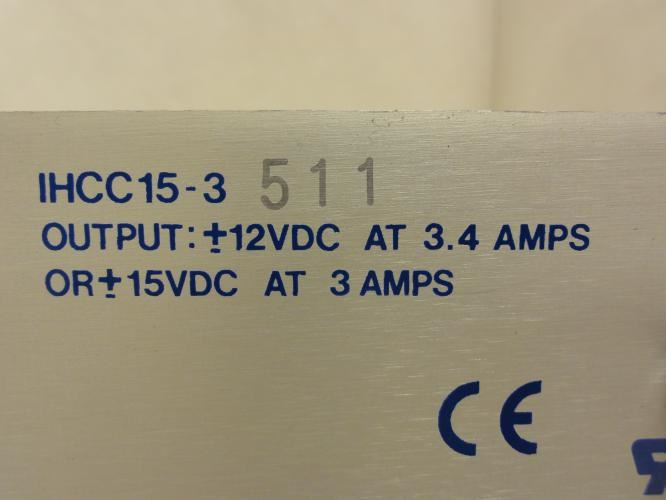 IP IHCC15-3511; Power Supply; +/- 12VDC@3.4A Output