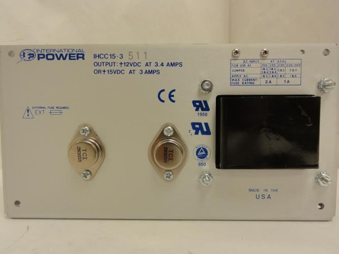 IP IHCC15-3511; Power Supply; +/- 12VDC@3.4A Output