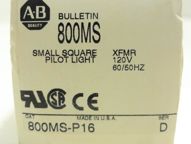 Allen-Bradley 800MS-P16; Pilot Light; 110/120V@50/60Hz; Lamp 86