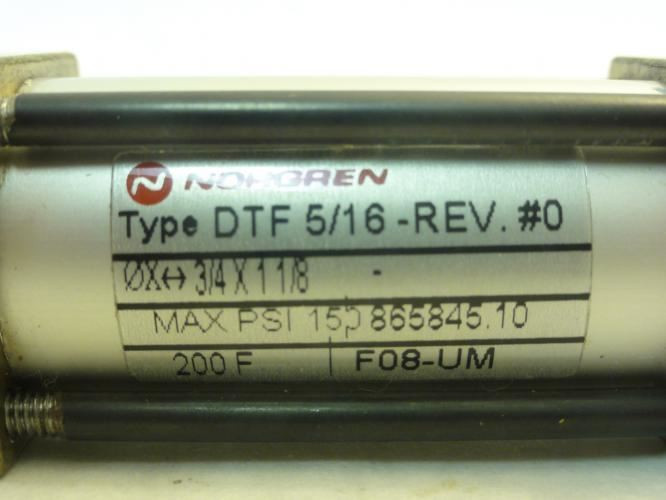 Norgren DTF 5/16-REV #0; Air Cylinder; 3/4"ID; 1-1/8" Stroke