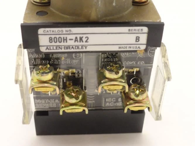 Allen-Bradley 800H-AK2; Pushbutton; 10A 600V Max