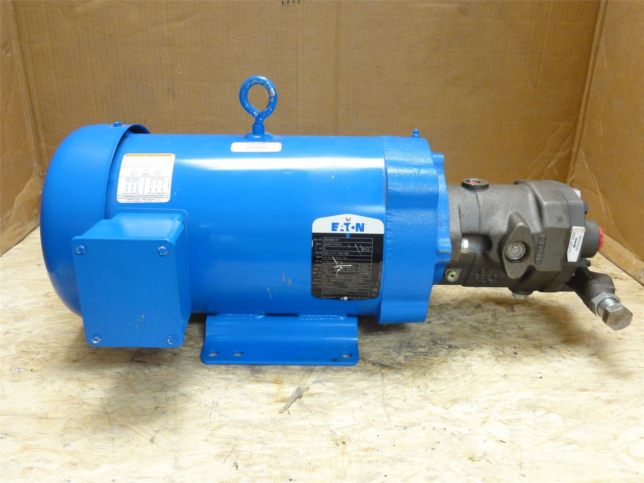 Eaton PVQ13-A2R-SE3S-20-CG-30-S46; Hydraulic Pump W/Motor